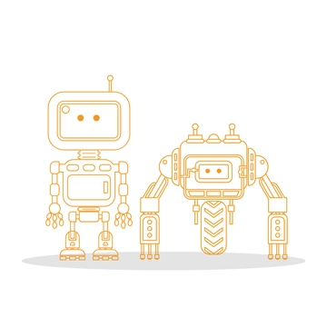 Free Robot Outline Clipart Template to Edit Online