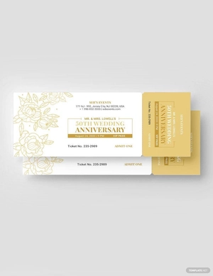 Golden VIP Ticket Template