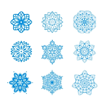 Free Snowflake Mandala Clipart Template to Edit Online
