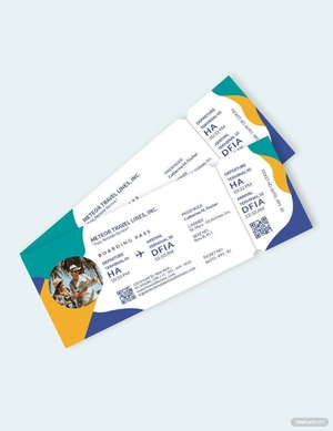 Holiday Travel Ticket Template