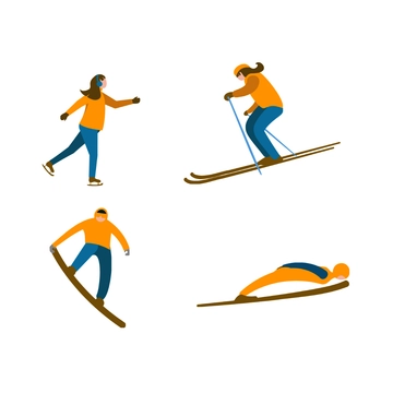 Free Winter Games Clipart Template to Edit Online