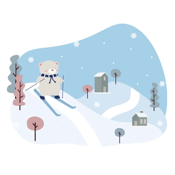 Free Winter Scene Clipart Template to Edit Online