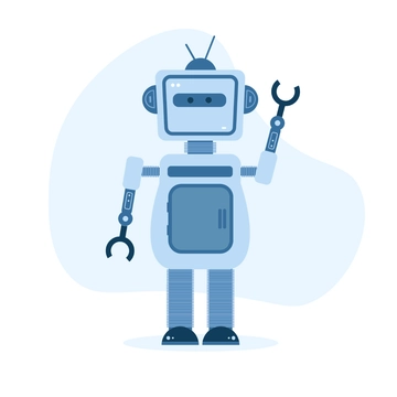 Free Blue Robot Clipart Template to Edit Online