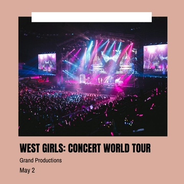 Free Concert Tour Instagram Post Template to Edit Online