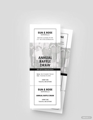 Raffle Sale Ticket Template