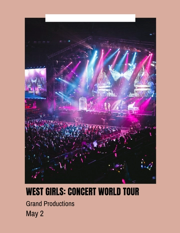 Free Concert Tour Flyer Template to Edit Online