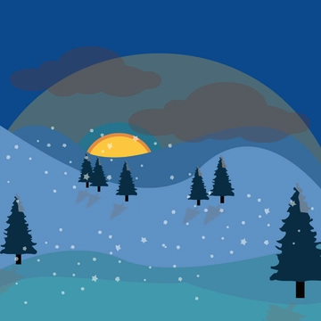 Free Winter Solstice Clipart Template to Edit Online