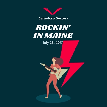 Free Rock Concert Instagram Post Template to Edit Online