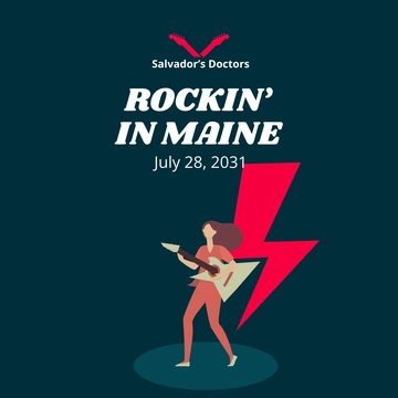 Free Rock Concert Linkedin Post Template to Edit Online