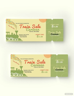 Train Ticket Invitation Template