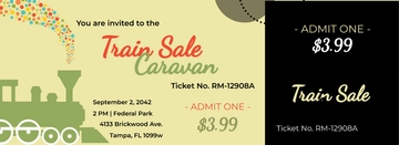 Free Train Ticket Invitation Template to Edit Online
