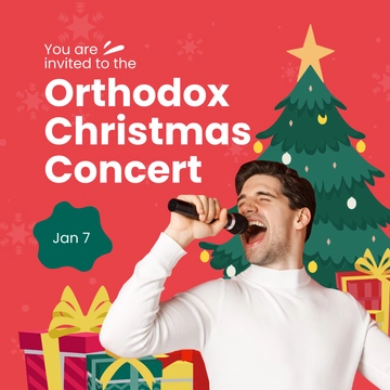 Free Orthodox Christmas Concert Instagram Post Template to Edit Online