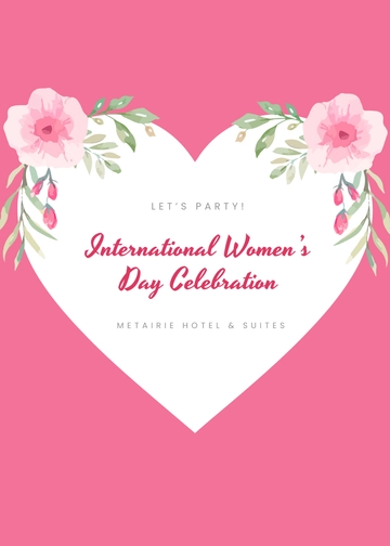 Free Womens Day Celebration Card Template to Edit Online