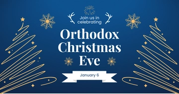 Free Orthodox Christmas Eve Facebook Post Template to Edit Online
