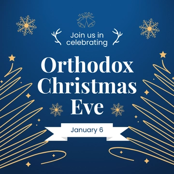 Free Orthodox Christmas Eve Instagram Post Template to Edit Online