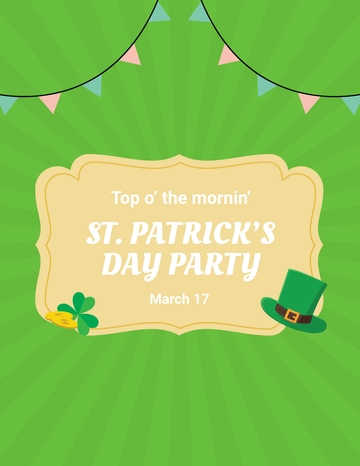 Free St. Patricks Day Party Flyer Template to Edit Online
