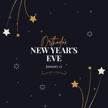 Free Orthodox New Year Eve Instagram Post Template to Edit Online