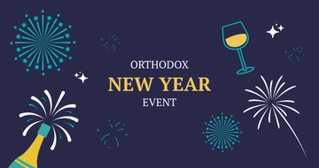 Free Orthodox New Year Event Facebook Post Template to Edit Online