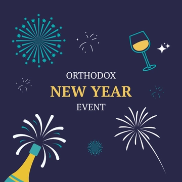 Free Orthodox New Year Event Instagram Post Template to Edit Online