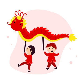 Free Dragon Dance Clipart Template to Edit Online