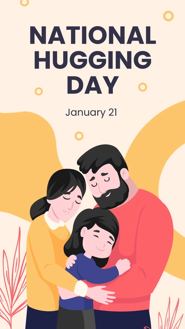Free National Hugging Day Instagram Story Template to Edit Online