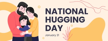 Free National Hugging Day Facebook Cover Template to Edit Online