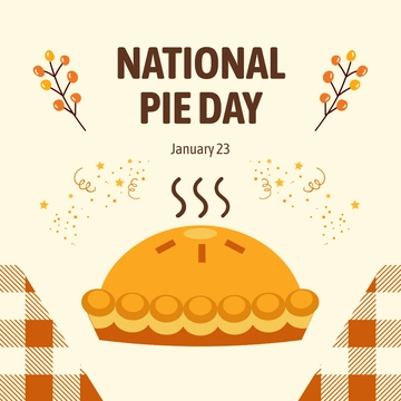 Free National Pie Day Instagram Post Template to Edit Online