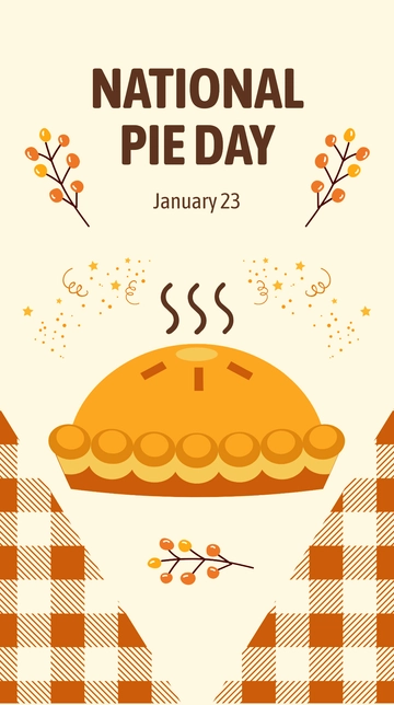 Free National Pie Day Whatsapp Post Template to Edit Online