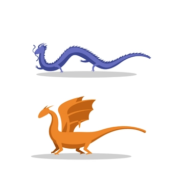 Free Flat Dragon Clipart Template to Edit Online