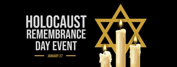 Free Holocaust Remembrance Day Event Facebook Cover Template to Edit Online