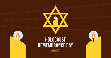 Free Holocaust Remembrance Day Facebook Post Template to Edit Online