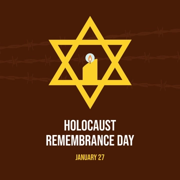 Free Holocaust Remembrance Day Instagram Post Template to Edit Online
