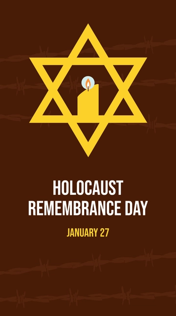 Free Holocaust Remembrance Day Instagram Story Template to Edit Online
