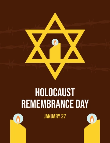 Free Holocaust Remembrance Day Flyer Template to Edit Online