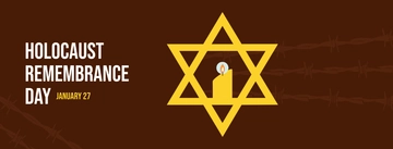 Free Holocaust Remembrance Day Facebook Cover Template to Edit Online