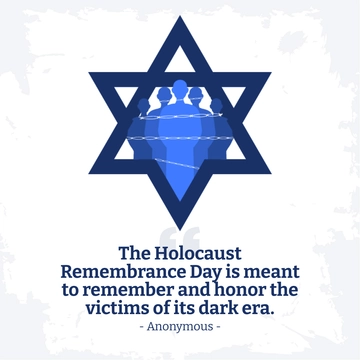 Free Holocaust Remembrance Day Quote Linkedin Post Template to Edit Online