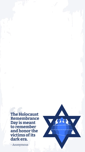 Free Holocaust Remembrance Day Quote Snapchat Geofilter Template to Edit Online