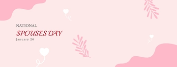Free Happy National Spouses Day Facebook Cover Template to Edit Online