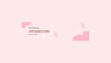 Free Happy National Spouses Day YouTube Banner Template to Edit Online