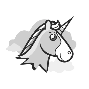Free Black and White Unicorn Clipart Template to Edit Online