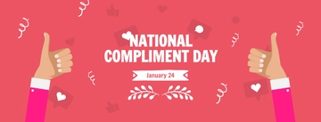 Free National Compliment Day Ad Facebook Cover Template to Edit Online