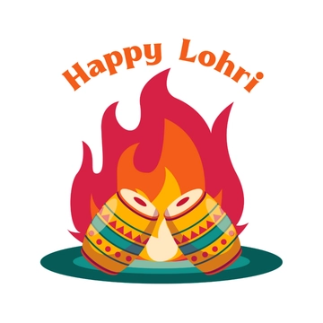 Free Lohri Concept Clipart Template to Edit Online