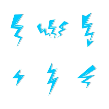 Free Blue Lightning Clipart Template to Edit Online