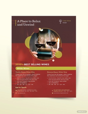 Wine Country Hotel Flyer Template