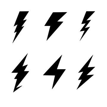Free Black Lightning Clipart Template to Edit Online