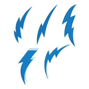 Free Curved Lightning Bolt Clipart Template to Edit Online