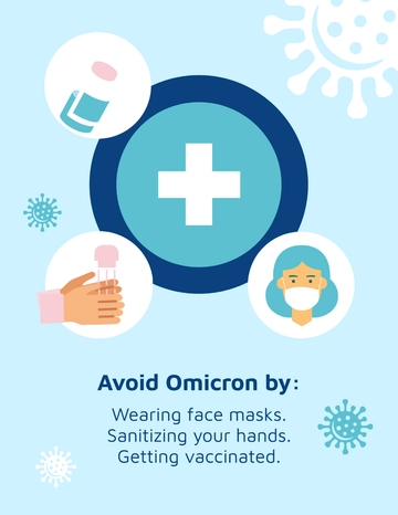 Free Omicron Variant Prevention Flyer Template to Edit Online