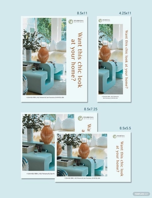 Interior Design Magazine Ads Template