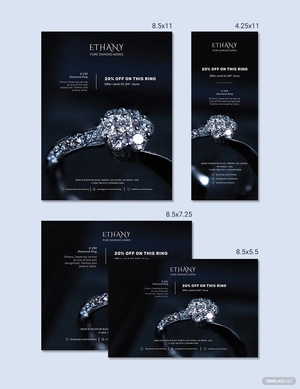 Jewellery Store Magazine Ads Template