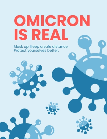 Free Omicron Awareness Flyer Template to Edit Online